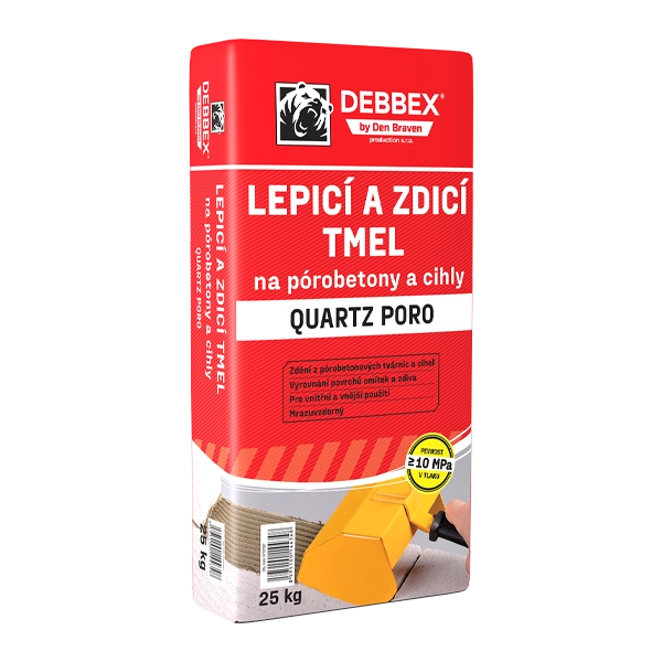 Lepicí a zdicí tmel na pórobetony a cihly QUARTZ PORO