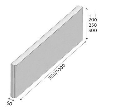 Obrubník zahradní 500x200x50