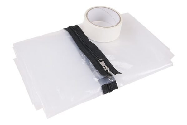 Folie do dveří se zipem 1.2x2.2m, maskovací páska WESTBERG