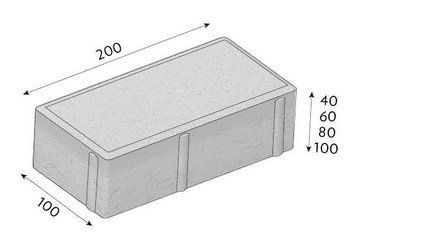 Zámková dlažba Cihla 8cm