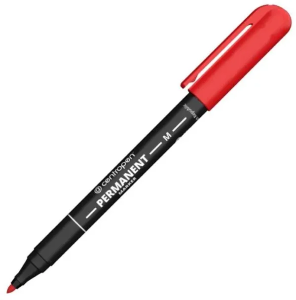Permanentní popisovač Centropen - kulatý hrot, červený